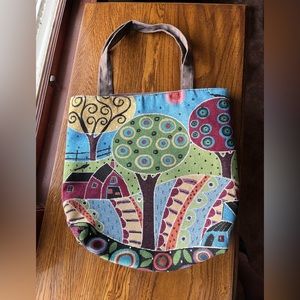 Country scene tote bag